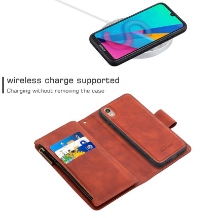 Skin Feel Detachable Magnetic Zipper Horizontal Flip PU Leather Case with Holder & Card Slots & Wallet & Photo Frame & Lanyard, For Huawei Y5 (2019), For Huawei Y6 (2019), For Huawei Y9 (2019)