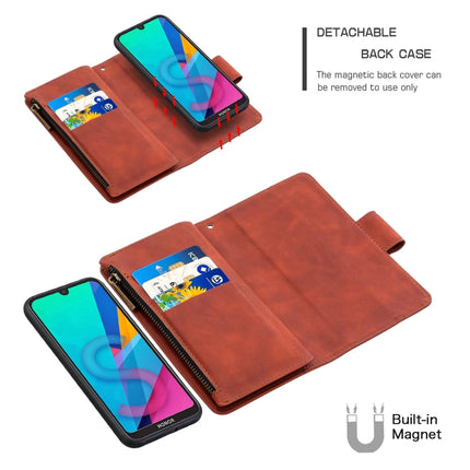 Skin Feel Detachable Magnetic Zipper Horizontal Flip PU Leather Case with Holder & Card Slots & Wallet & Photo Frame & Lanyard, For Huawei Y5 (2019), For Huawei Y6 (2019), For Huawei Y9 (2019)