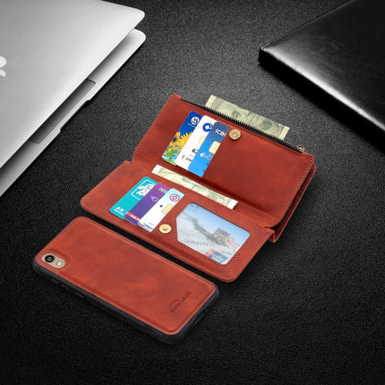 Skin Feel Detachable Magnetic Zipper Horizontal Flip PU Leather Case with Holder & Card Slots & Wallet & Photo Frame & Lanyard, For Huawei Y5 (2019), For Huawei Y6 (2019), For Huawei Y9 (2019)