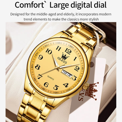 OLEVS 5567 Men Steel Strap Waterproof Quartz Watch