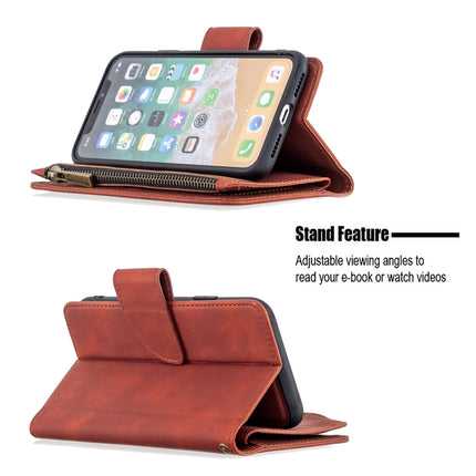 Skin Feel Detachable Magnetic Zipper Horizontal Flip PU Leather Case with Multi-Card Slots & Holder & Wallet & Photo Frame & Lanyard, For iPhone XS / X, For iPhone 6 Plus, For iPhone 6, For iPhone 11 Pro Max