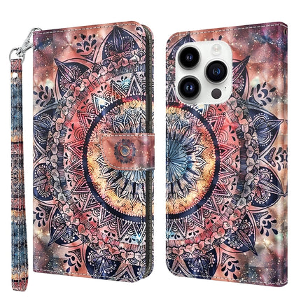 3D Painted Leather Phone Case, For iPhone 15 Pro Max, For iPhone 15 Pro