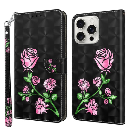 3D Painted Leather Phone Case, For iPhone 16 Pro Max, For iPhone 16 Pro