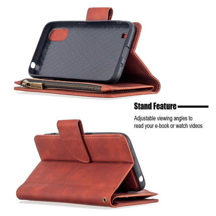 Skin Feel Detachable Magnetic Zipper Horizontal Flip PU Leather Case with Multi-Card Slots & Holder & Wallet & Photo Frame & Lanyard, For Samsung Galaxy A01, For Samsung Galaxy A10 / M10, For Samsung Galaxy A20 / A30, For Samsung Galaxy A21
