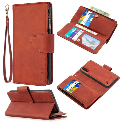 Skin Feel Detachable Magnetic Zipper Horizontal Flip PU Leather Case with Multi-Card Slots & Holder & Wallet & Photo Frame & Lanyard, For Samsung Galaxy A01, For Samsung Galaxy A10 / M10, For Samsung Galaxy A20 / A30, For Samsung Galaxy A21