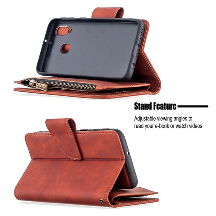 Skin Feel Detachable Magnetic Zipper Horizontal Flip PU Leather Case with Multi-Card Slots & Holder & Wallet & Photo Frame & Lanyard, For Samsung Galaxy A40, For Samsung Galaxy A41, For Samsung Galaxy A50 / A30s / A50s, For Samsung Galaxy A70e
