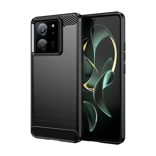 Brushed Texture Carbon Fiber TPU Phone Case, For Xiaomi 13T