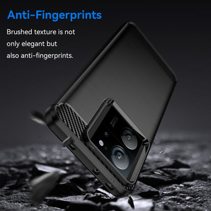 Brushed Texture Carbon Fiber TPU Phone Case, For Xiaomi 13T