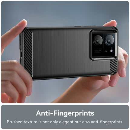 Brushed Texture Carbon Fiber TPU Phone Case, For Xiaomi 13T
