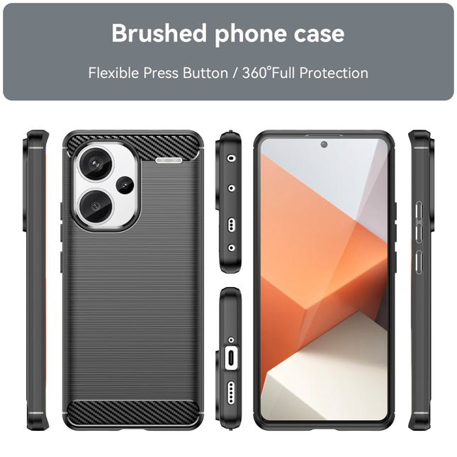 Brushed Texture Carbon Fiber TPU Phone Case, For Xiaomi Redmi Note 13 Pro+, For Xiaomi Redmi Note 13 Pro 5G, For Xiaomi Redmi K60 Ultra, For Xiaomi Poco M6 Pro 5G, For Xiaomi Redmi K70 Pro, For Xiaomi Redmi 12 5G, For Xiaomi Redmi Note 12R             ...