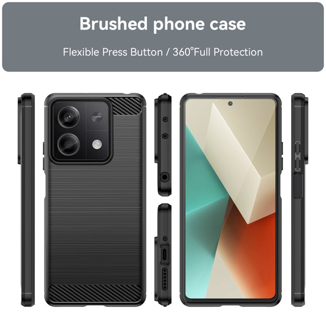Brushed Texture Carbon Fiber TPU Phone Case, For Xiaomi Poco X6 Neo, For Xiaomi Redmi 13C 5G, For Xiaomi Redmi K70E, For Xiaomi Poco X6 Pro 5G, For Xiaomi Poco C65, For Xiaomi 14 Pro, For Xiaomi 14, For Xiaomi Redmi Note 13 5G