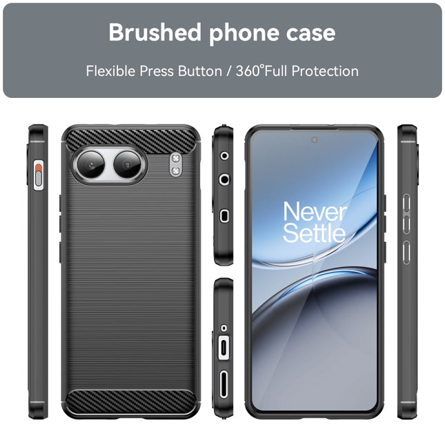 Carbon Fiber Brushed Texture TPU Phone Case, For OnePlus Nord 4, For OnePlus 12, For OnePlus Nord CE3 5G