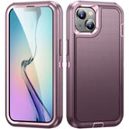 For iPhone 15 Plus / Purple + Pink