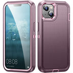For iPhone 15 / Purple + Pink