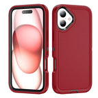 For iPhone 16 Plus / Red + Black