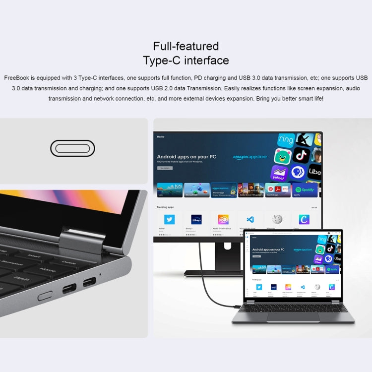 CHUWI FreeBook 13.5 inch Yoga Laptop, Windows 11 Intel Processor N150 Quad Core, FreeBook 12GB+512GB