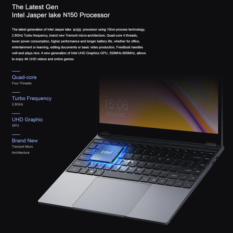 CHUWI FreeBook 13.5 inch Yoga Laptop, Windows 11 Intel Processor N150 Quad Core, FreeBook 12GB+512GB