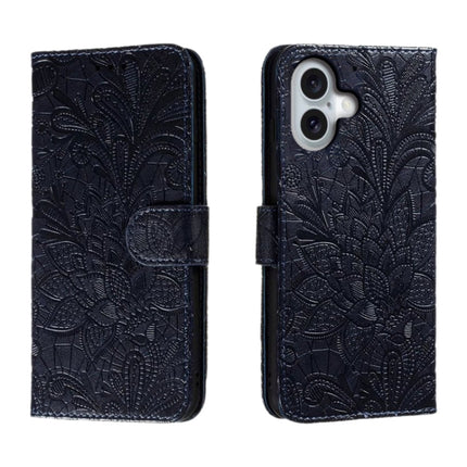 Lace Flower Embossing Flip Leather Phone Case, For iPhone 16, For iPhone 15 Pro Max, For iPhone 15 Pro, For iPhone 15 Plus