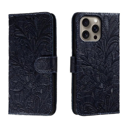 Lace Flower Embossing Flip Leather Phone Case, For iPhone Air, For iPhone 16 Pro Max, For iPhone 16 Pro, For iPhone 16 Plus
