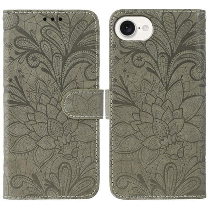 Lace Flower Embossing Flip Leather Phone Case, For iPhone 17e / 16e, For iPhone 17 Pro Max, For iPhone 17 Pro, For iPhone 17