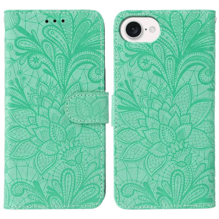 Lace Flower Embossing Flip Leather Phone Case, For iPhone 17e / 16e, For iPhone 17 Pro Max, For iPhone 17 Pro, For iPhone 17
