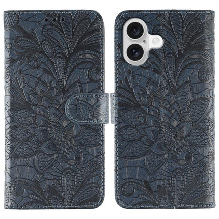 Lace Flower Embossing Flip Leather Phone Case, For iPhone 17e / 16e, For iPhone 17 Pro Max, For iPhone 17 Pro, For iPhone 17