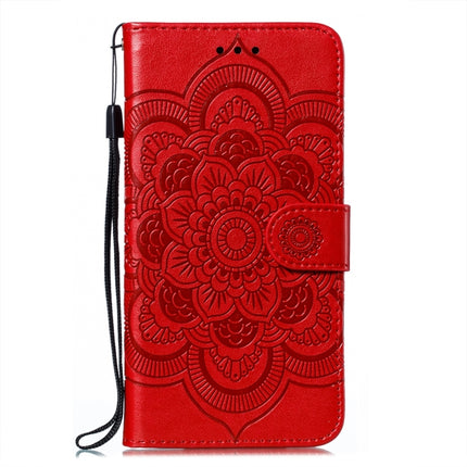 Sun Mandala Embossing Leather Phone Case, For iPhone 15 Pro, For iPhone 15 Plus, For iPhone 15