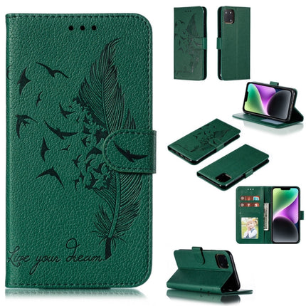 Feather Pattern Litchi Texture Leather Phone Case, For iPhone 15 Pro Max, For iPhone 15 Pro, For iPhone 15 Plus, For iPhone 15