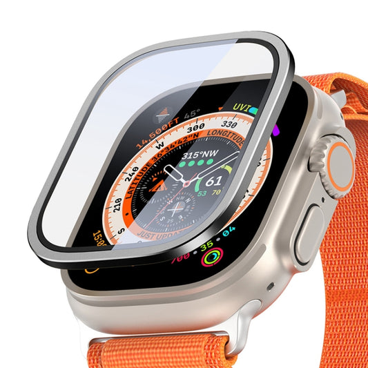 DUX DUCIS 2 in 1 Aluminum Alloy Frame Tempered Glass Screen Protector, For Apple Watch Ultra 49mm / Ultra 2 49mm