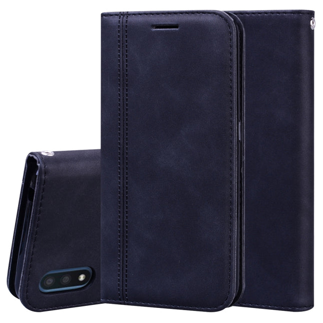 Frosted Business Magnetic Horizontal Flip PU Leather Case with Holder & Card Slot & Lanyard, For Samsung Galaxy A01, For Samsung Galaxy A7 (2018), For Samsung Galaxy A10, For Samsung Galaxy A10s