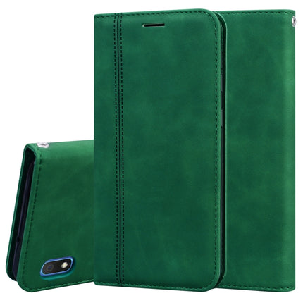 Frosted Business Magnetic Horizontal Flip PU Leather Case with Holder & Card Slot & Lanyard, For Samsung Galaxy A01, For Samsung Galaxy A7 (2018), For Samsung Galaxy A10, For Samsung Galaxy A10s