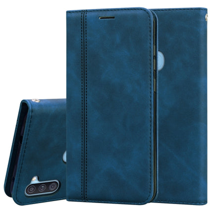 Frosted Business Magnetic Horizontal Flip PU Leather Case with Holder & Card Slot & Lanyard, For Samsung Galaxy A11, For Samsung Galaxy A20s, For Samsung Galaxy A30/A20, For Samsung Galaxy A31