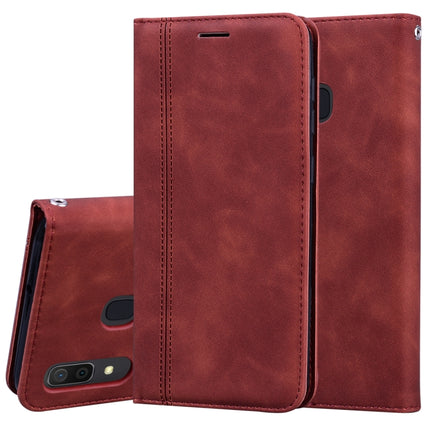 Frosted Business Magnetic Horizontal Flip PU Leather Case with Holder & Card Slot & Lanyard, For Samsung Galaxy A11, For Samsung Galaxy A20s, For Samsung Galaxy A30/A20, For Samsung Galaxy A31