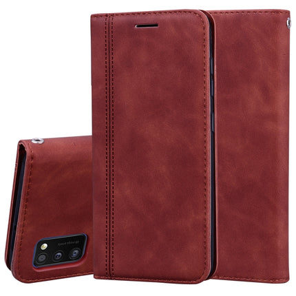 Frosted Business Magnetic Horizontal Flip PU Leather Case with Holder & Card Slot & Lanyard, For Samsung Galaxy A41, For Samsung Galaxy A50, For Samsung Galaxy A51, For Samsung Galaxy A70