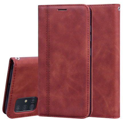 Frosted Business Magnetic Horizontal Flip PU Leather Case with Holder & Card Slot & Lanyard, For Samsung Galaxy A41, For Samsung Galaxy A50, For Samsung Galaxy A51, For Samsung Galaxy A70