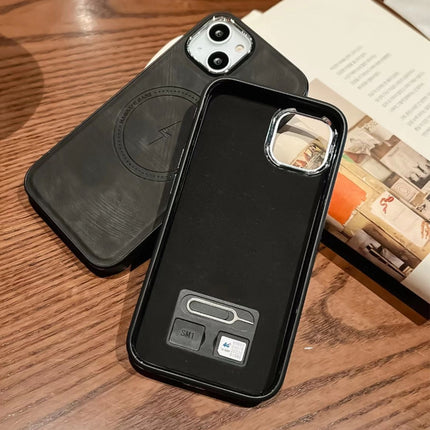Side PU Hybrid TPU Magsafe Phone Case, For iPhone 14 Plus, For iPhone 14, For iPhone 14 Pro, For iPhone 14 Pro Max