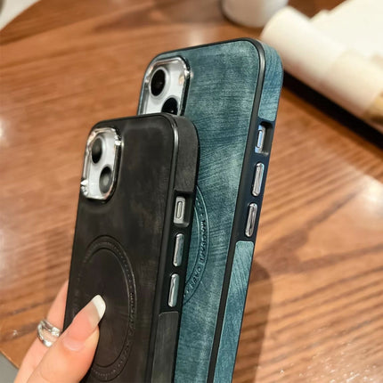 Side PU Hybrid TPU Magsafe Phone Case, For iPhone 15 Pro Max, For iPhone 15 Pro, For iPhone 15 Plus, For iPhone 15