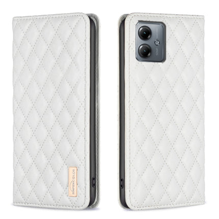 Diamond Lattice Magnetic Leather Flip Phone Case, For Motorola Moto G54 5G EU Edition, For Motorola Edge 40 Neo, For Motorola Moto G14 4G