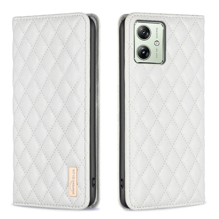 Diamond Lattice Magnetic Leather Flip Phone Case, For Motorola Moto G54 5G EU Edition, For Motorola Edge 40 Neo, For Motorola Moto G14 4G