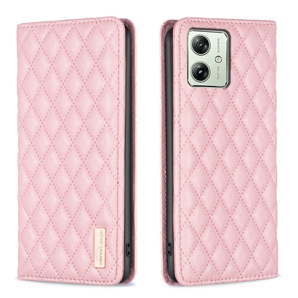 Diamond Lattice Magnetic Leather Flip Phone Case, For Motorola Moto G54 5G EU Edition, For Motorola Edge 40 Neo, For Motorola Moto G14 4G