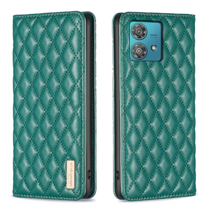 Diamond Lattice Magnetic Leather Flip Phone Case, For Motorola Moto G54 5G EU Edition, For Motorola Edge 40 Neo, For Motorola Moto G14 4G