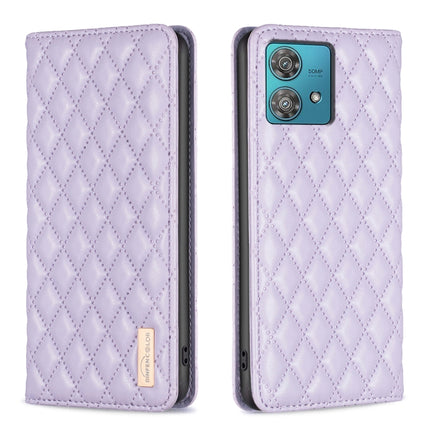 Diamond Lattice Magnetic Leather Flip Phone Case, For Motorola Moto G54 5G EU Edition, For Motorola Edge 40 Neo, For Motorola Moto G14 4G