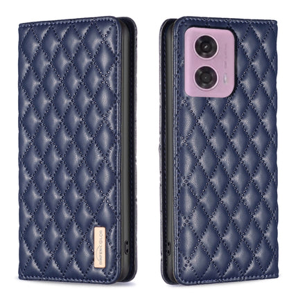 Diamond Lattice Magnetic Leather Flip Phone Case, For Motorola Moto G37/G37 Power 5G, For Motorola Moto G35, For Motorola Moto G55, For Motorola Moto G34 5G / G45 5G