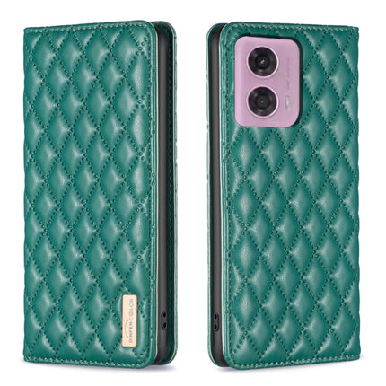 Diamond Lattice Magnetic Leather Flip Phone Case, For Motorola Moto G37/G37 Power 5G, For Motorola Moto G35, For Motorola Moto G55, For Motorola Moto G34 5G / G45 5G