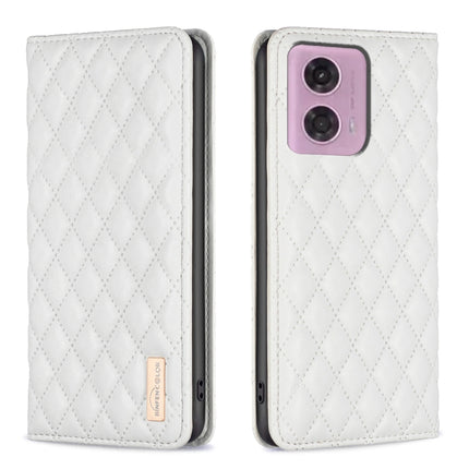 Diamond Lattice Magnetic Leather Flip Phone Case, For Motorola Moto G85, For Motorola Edge 50 Pro 5G, For Motorola Moto G24, For Motorola Moto G84