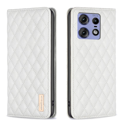 Diamond Lattice Magnetic Leather Flip Phone Case, For Motorola Moto G85, For Motorola Edge 50 Pro 5G, For Motorola Moto G24, For Motorola Moto G84