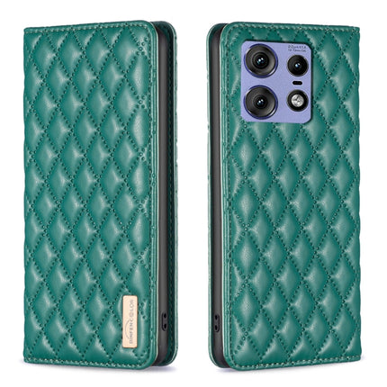 Diamond Lattice Magnetic Leather Flip Phone Case, For Motorola Moto G85, For Motorola Edge 50 Pro 5G, For Motorola Moto G24, For Motorola Moto G84