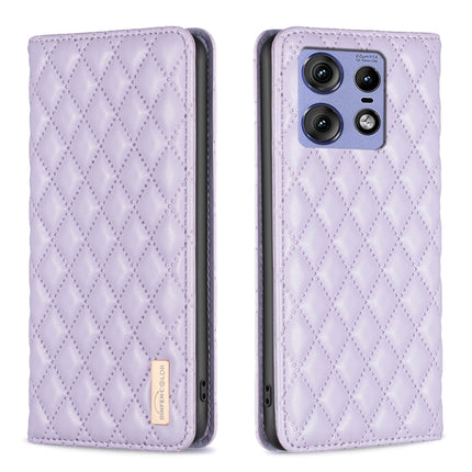 Diamond Lattice Magnetic Leather Flip Phone Case, For Motorola Moto G85, For Motorola Edge 50 Pro 5G, For Motorola Moto G24, For Motorola Moto G84