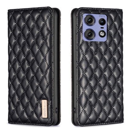 Diamond Lattice Magnetic Leather Flip Phone Case, For Motorola Moto G85, For Motorola Edge 50 Pro 5G, For Motorola Moto G24, For Motorola Moto G84