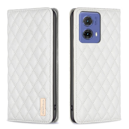 Diamond Lattice Magnetic Leather Flip Phone Case, For Motorola Moto G85, For Motorola Edge 50 Pro 5G, For Motorola Moto G24, For Motorola Moto G84